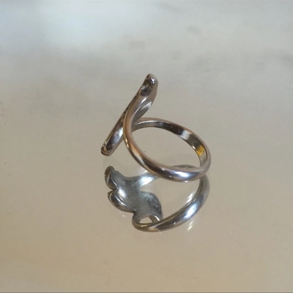 Vintage Turquoise Coral Stone Swirl Statement Ring - Picture 5 of 5